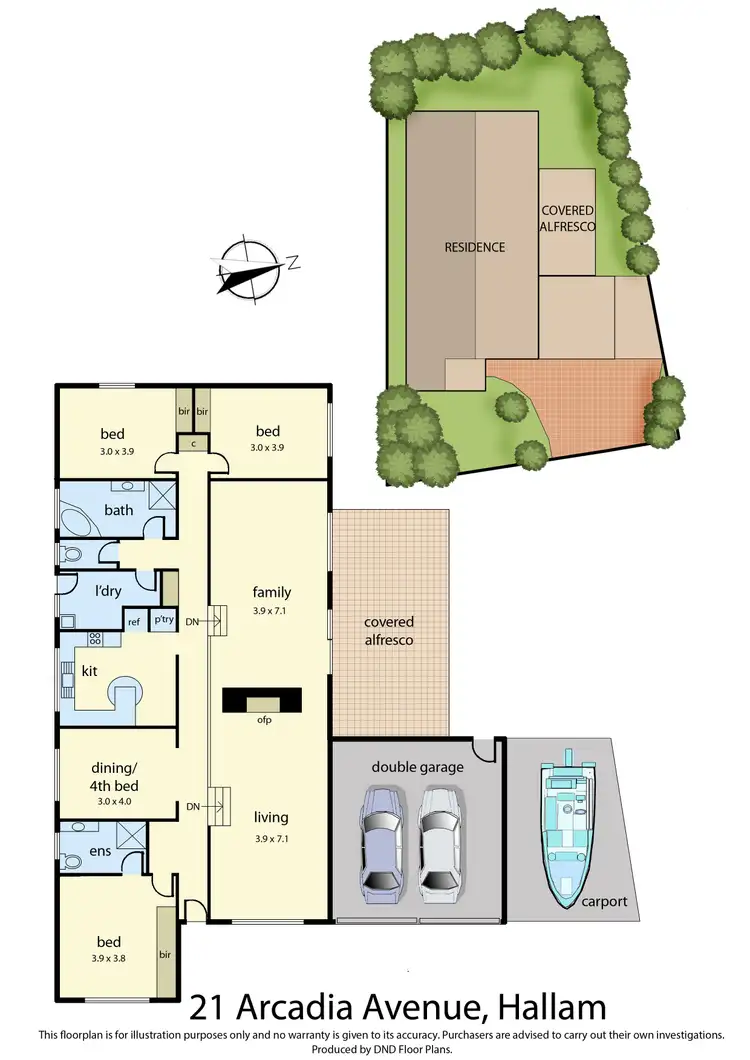 Floorplan of Homely house listing, 21 Arcadia Avenue, Hallam VIC 3803