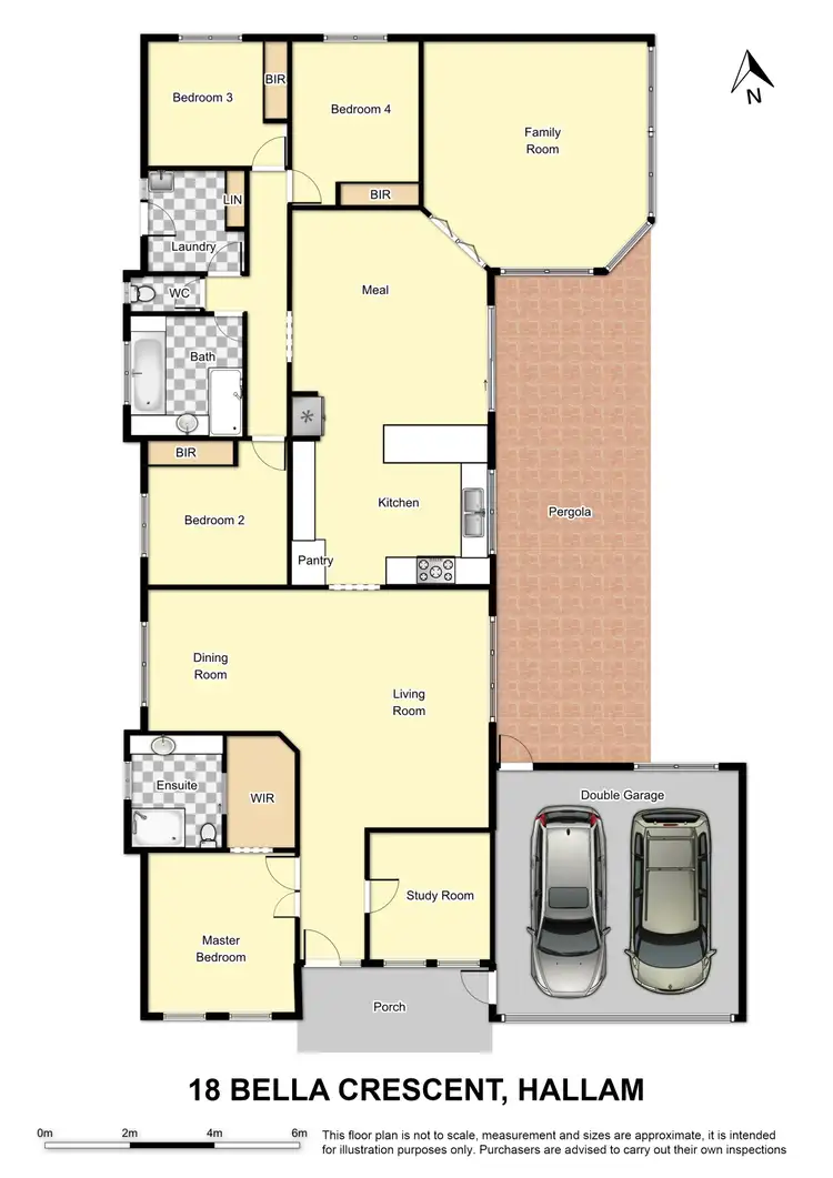 Floorplan of Homely house listing, 18 Bella Crescent, Hallam VIC 3803