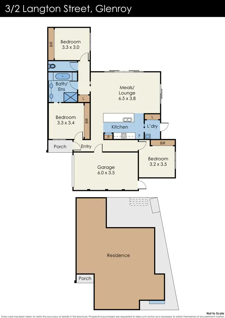 Floorplan of Homely unit listing, 3/2 Langton Street, Glenroy VIC 3046
