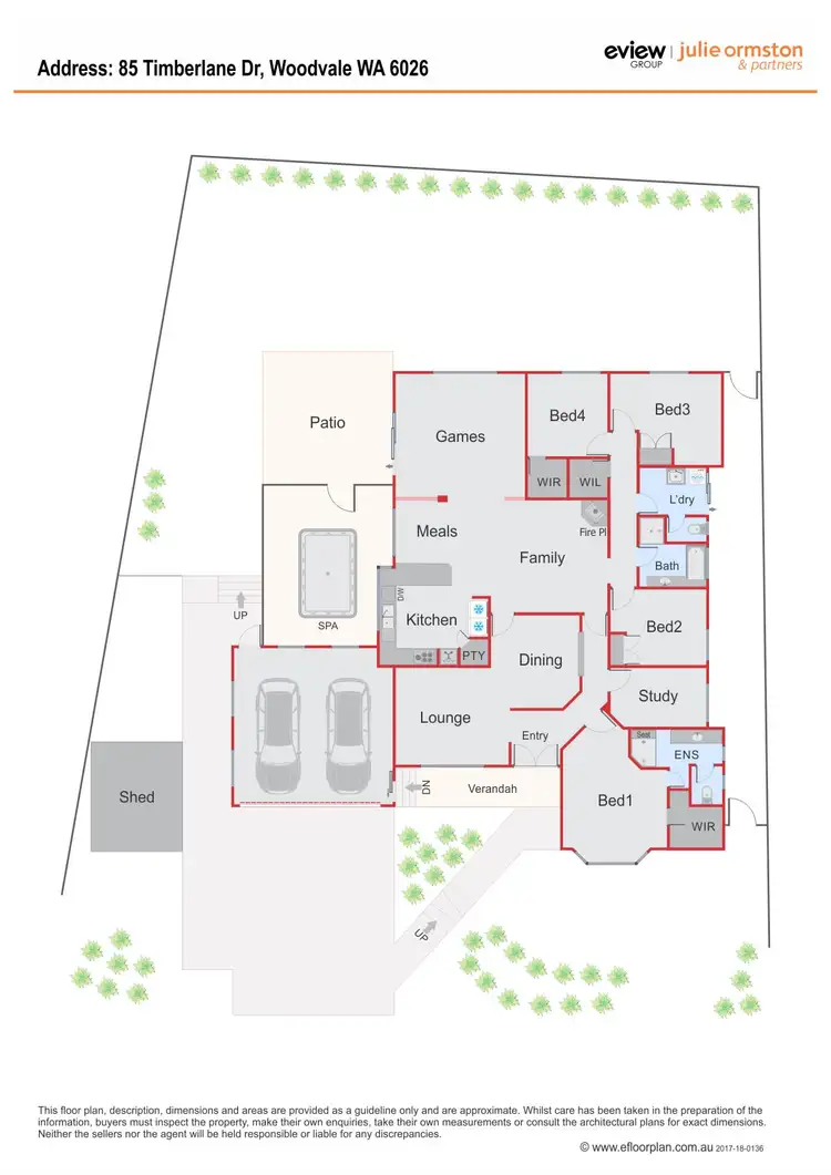 Floorplan of Homely house listing, 85 Timberlane Drive, Woodvale WA 6026