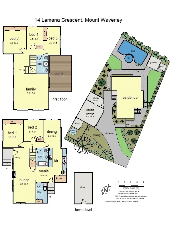 Floorplan of Homely house listing, 14 Lemana Crescent, Mount Waverley VIC 3149