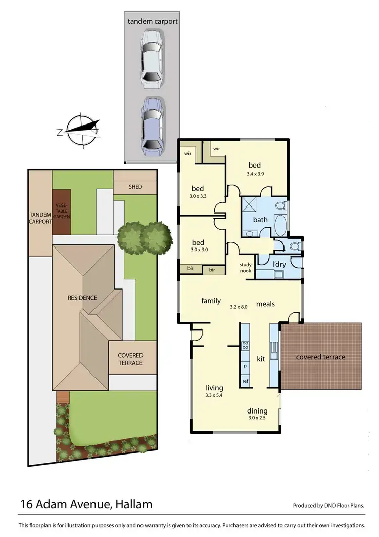 Floorplan of Homely house listing, 16 Adam Avenue, Hallam VIC 3803
