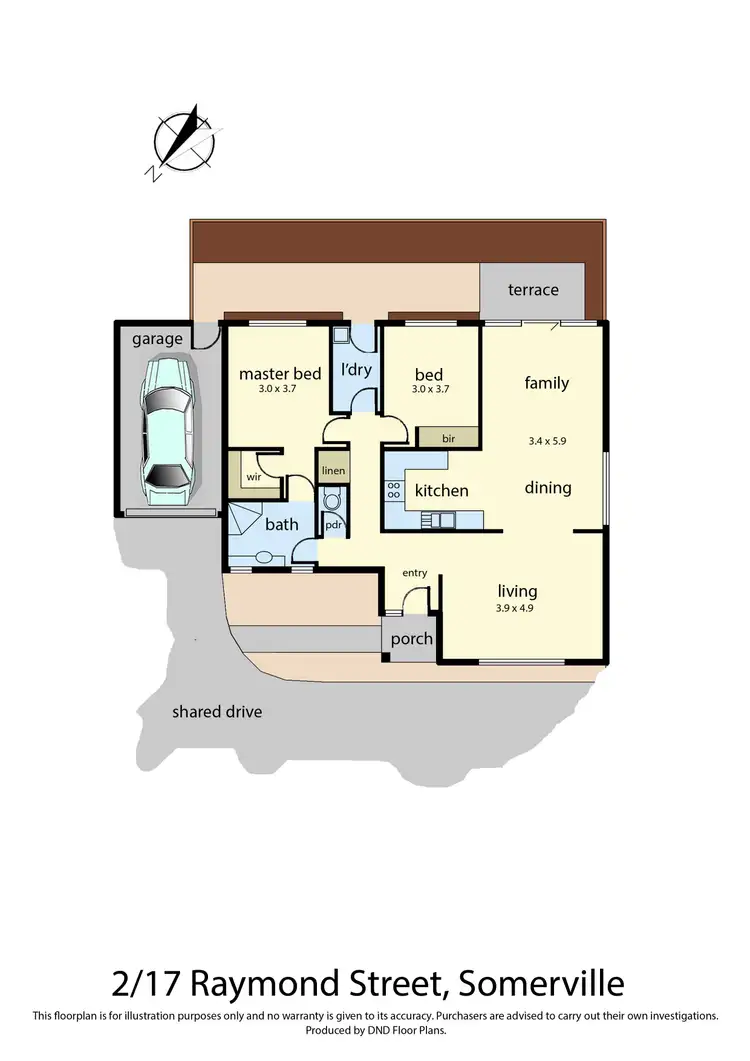 Floorplan of Homely unit listing, 2/17 Raymond Street, Somerville VIC 3912