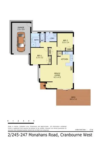 Floorplan of Homely unit listing, 2/245-247 Monahans Road, Cranbourne West VIC 3977