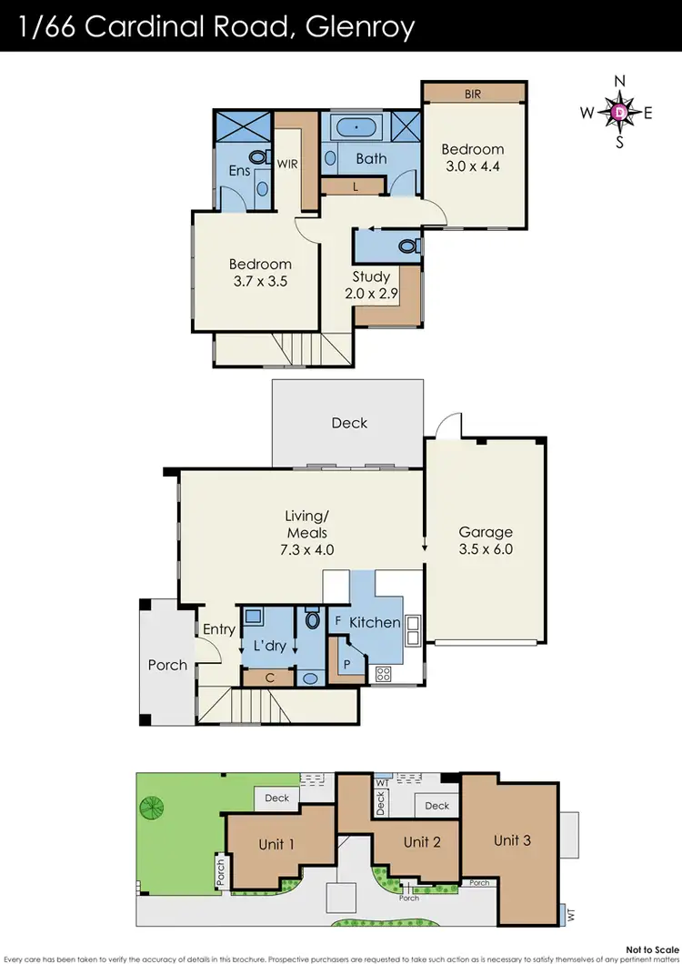 Floorplan of Homely townhouse listing, 1/66 Cardinal Road, Glenroy VIC 3046