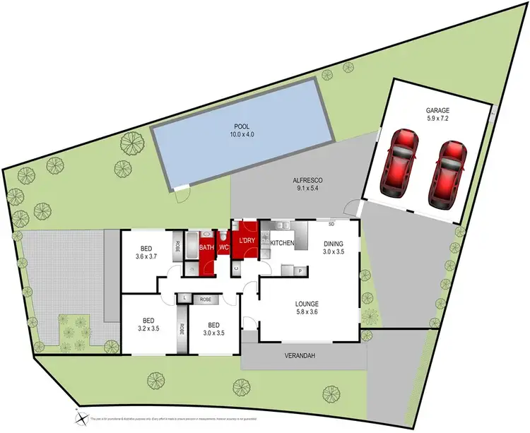 Floorplan of Homely house listing, 9 Paramount Crescent, St Albans Park VIC 3219