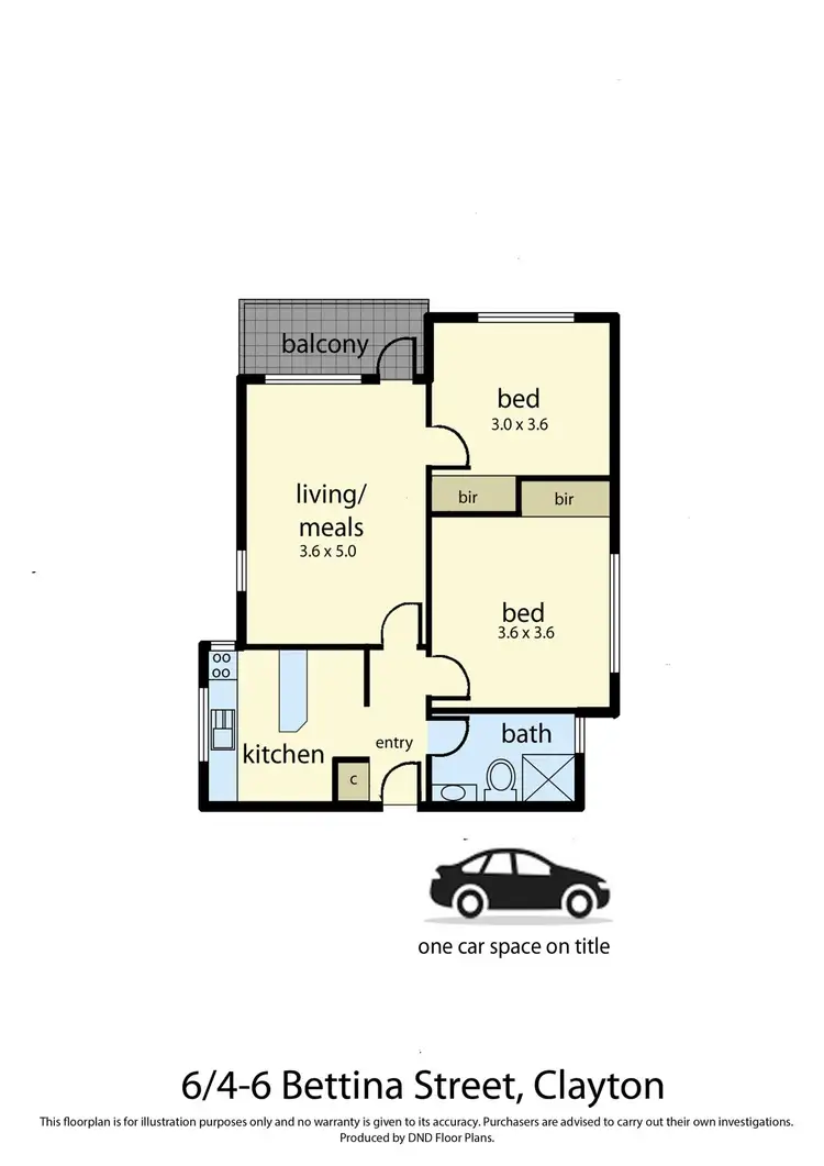 Floorplan of Homely apartment listing, 6/4-6 Bettina Street, Clayton VIC 3168