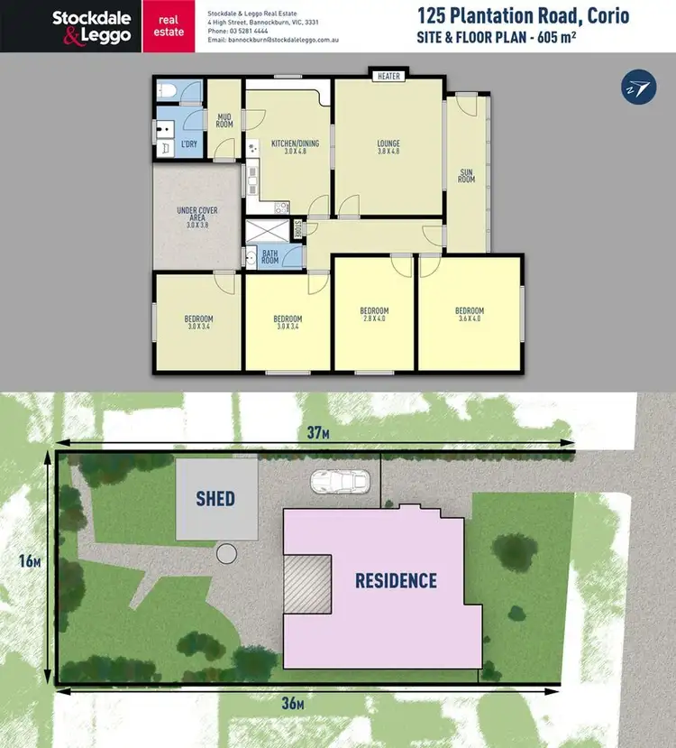 Floorplan of Homely house listing, 125 Plantation Road, Corio VIC 3214