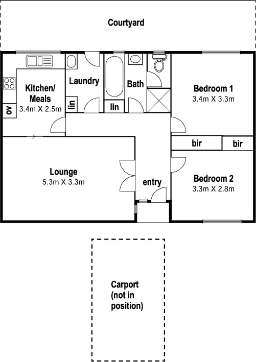 Floorplan of Homely villa listing, 3/47 Glass Street, Essendon VIC 3040