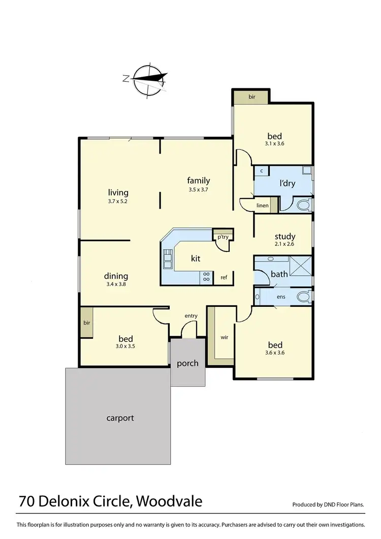 Floorplan of Homely house listing, 70 Delonix Circle, Woodvale WA 6026