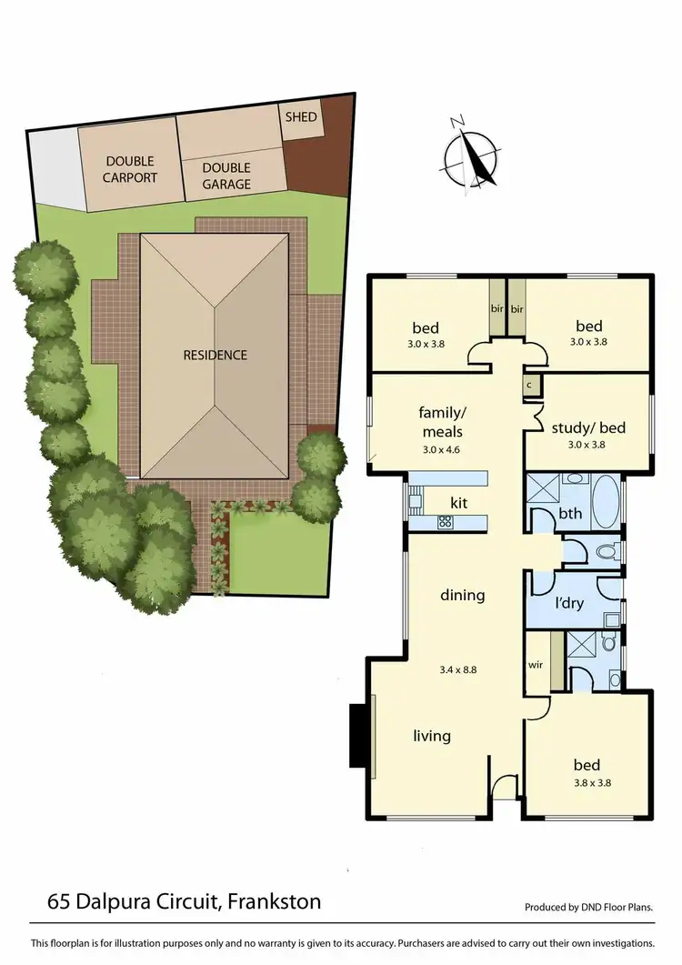 Floorplan of Homely house listing, 65 Dalpura Circuit, Frankston VIC 3199