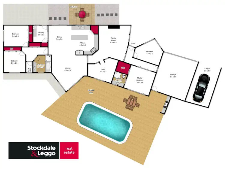 Floorplan of Homely house listing, 8 Springfield Court, Traralgon VIC 3844