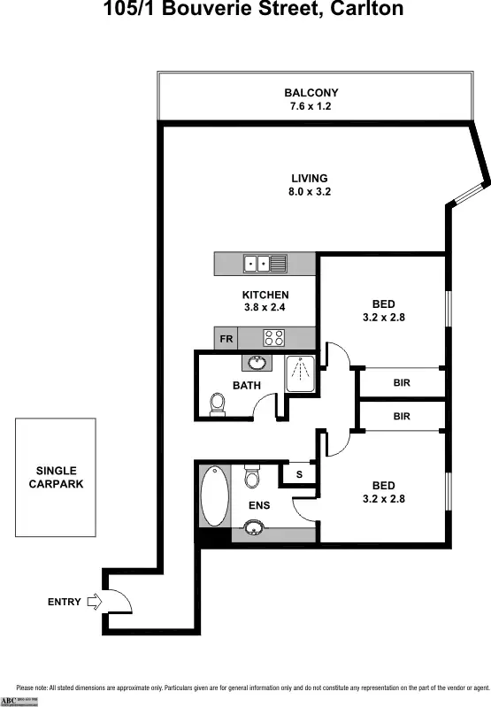 Floorplan of Homely apartment listing, 105/1 Bouverie Street, Carlton VIC 3053
