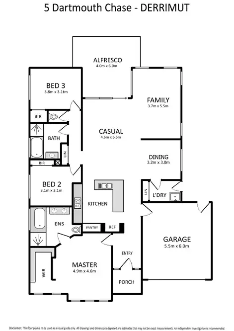 Floorplan of Homely house listing, 5 Dartmouth Chase, Derrimut VIC 3030