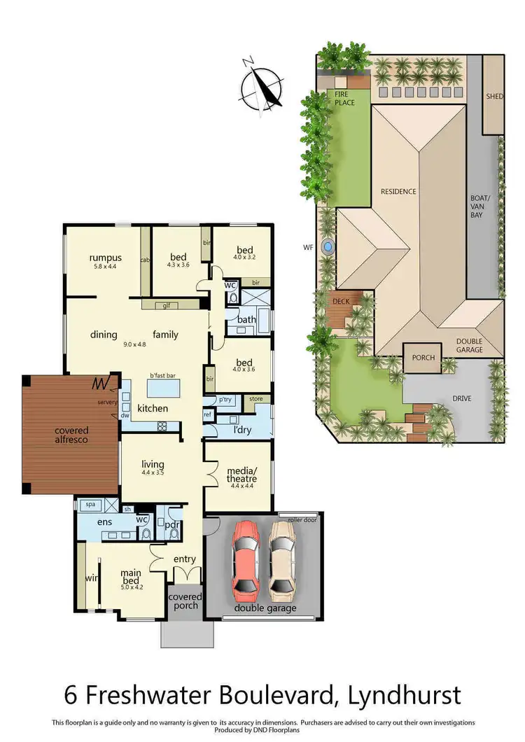 Floorplan of Homely house listing, 6 Freshwater Boulevard, Lyndhurst VIC 3975