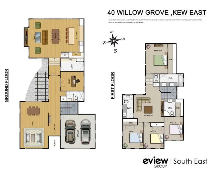 Floorplan of Homely house listing, 40 Willow Grove, Kew VIC 3101