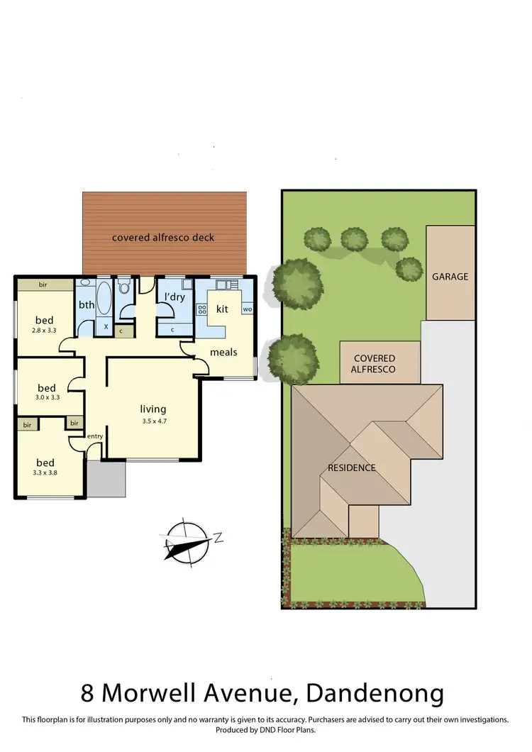 Floorplan of Homely house listing, 8 Morwell Avenue, Dandenong VIC 3175
