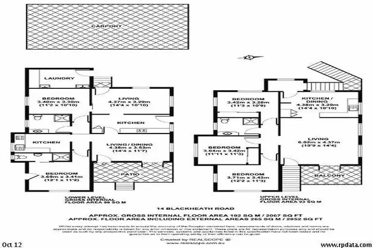 Floorplan of Homely block of units listing, 1,2,3 @/14 Blackheath Road, Oxley QLD 4075