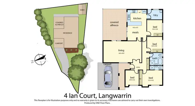 Floorplan of Homely house listing, 4 Ian Court, Langwarrin VIC 3910