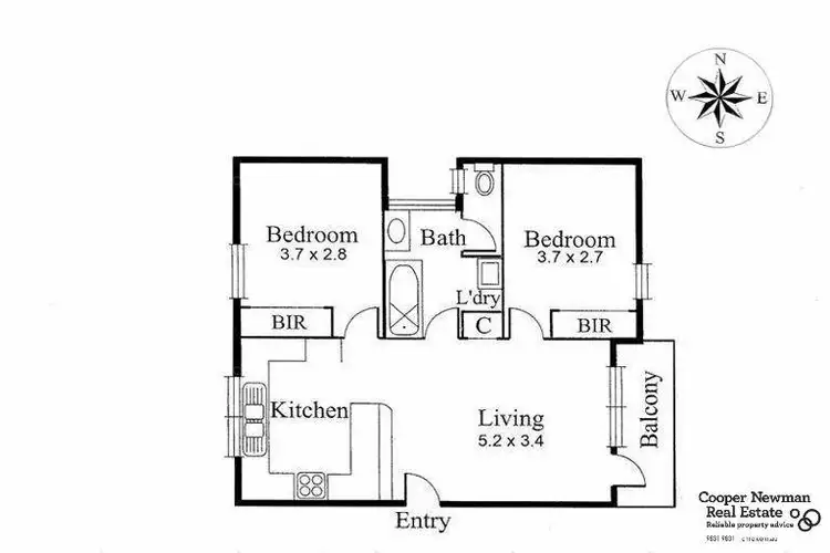 Floorplan of Homely unit listing, 12/29-31 Howard Street, Box Hill VIC 3128