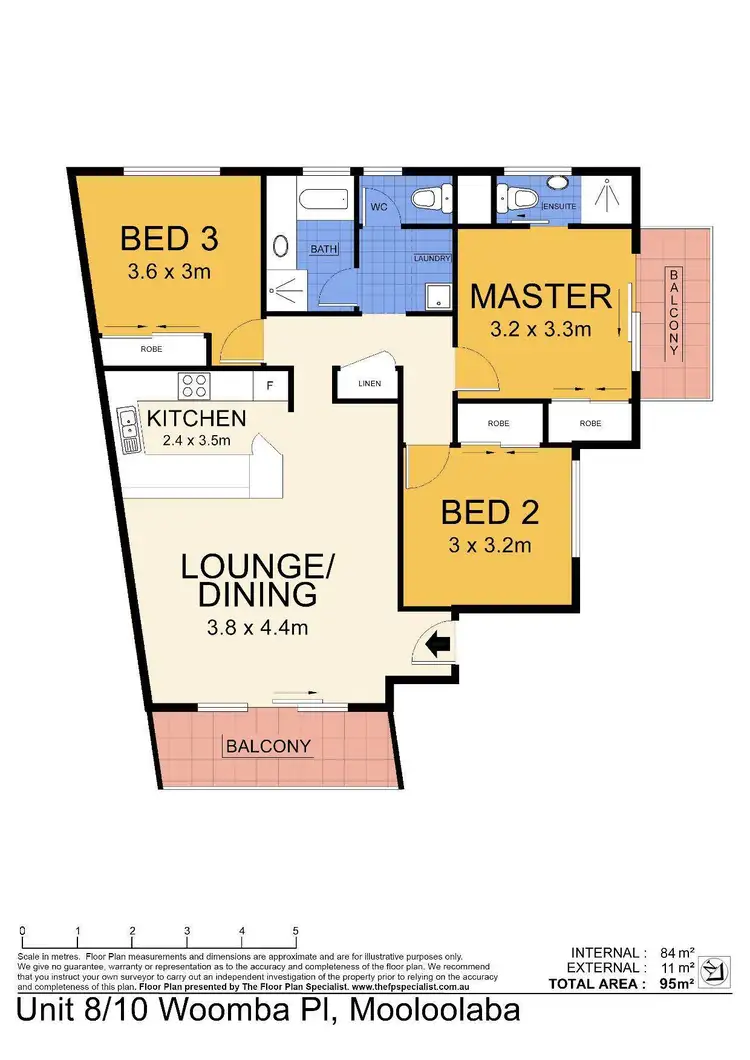 Floorplan of Homely unit listing, 8/10 Woomba Place, Mooloolaba QLD 4557