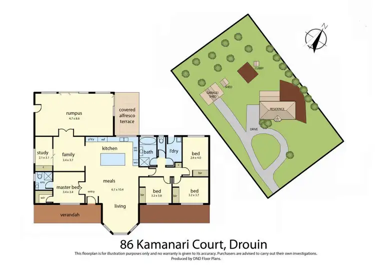 Floorplan of Homely house listing, 86 Kamanari Court, Drouin VIC 3818