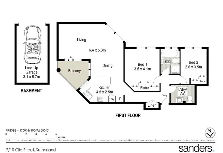 Floorplan of Homely unit listing, 7/10-18 Clio Street, Sutherland NSW 2232