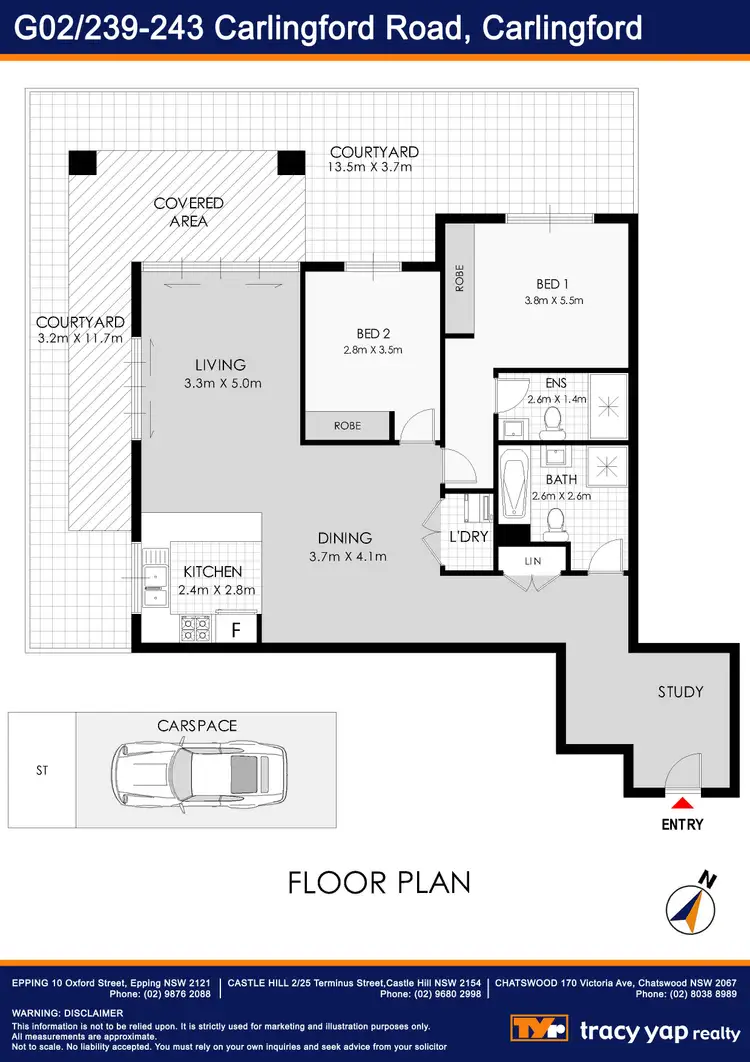 Floorplan of Homely apartment listing, G02/239-243 Carlingford Road, Carlingford NSW 2118