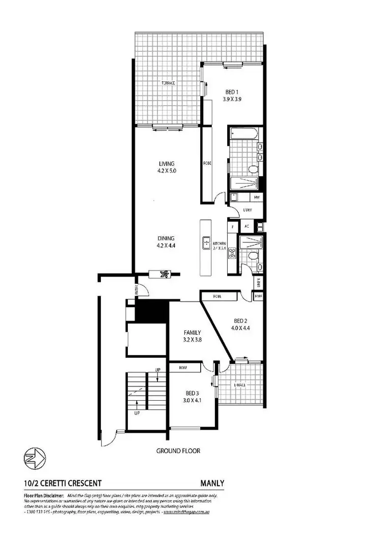 Floorplan of Homely apartment listing, Unit 10/2 Cerretti Crescent, Manly NSW 2095