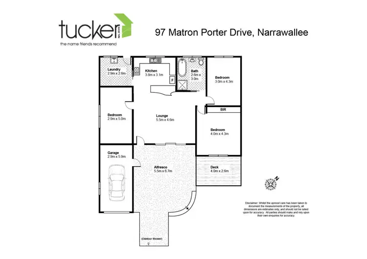 Floorplan of Homely house listing, 97 Matron Porter Drive, Narrawallee NSW 2539
