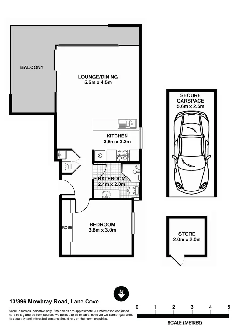Floorplan of Homely unit listing, 13/396 Mowbray Road, Lane Cove NSW 2066