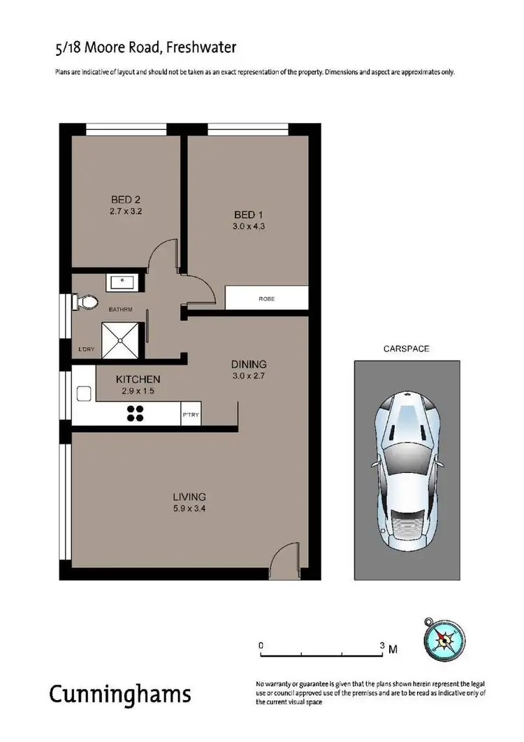 Floorplan of Homely unit listing, 5/18 Moore Road, Freshwater NSW 2096
