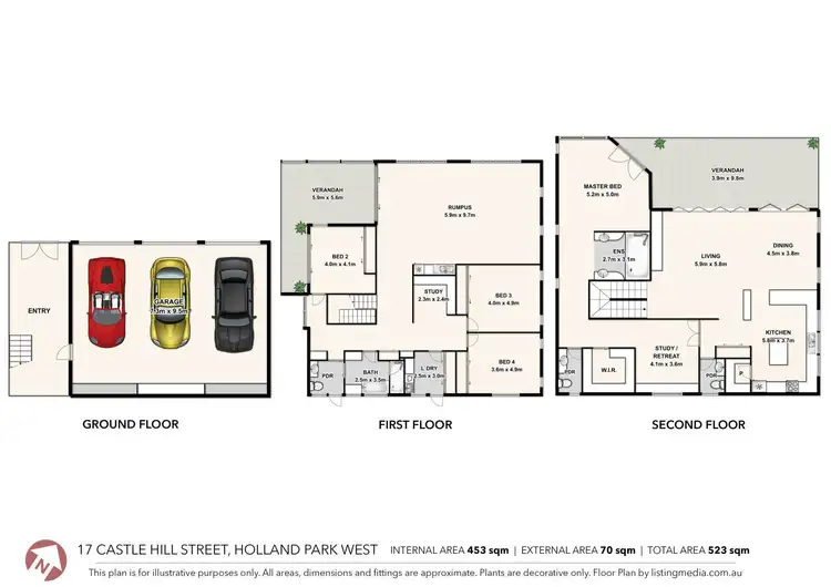 Floorplan of Homely house listing, 17 Castle Hill Street, Holland Park West QLD 4121
