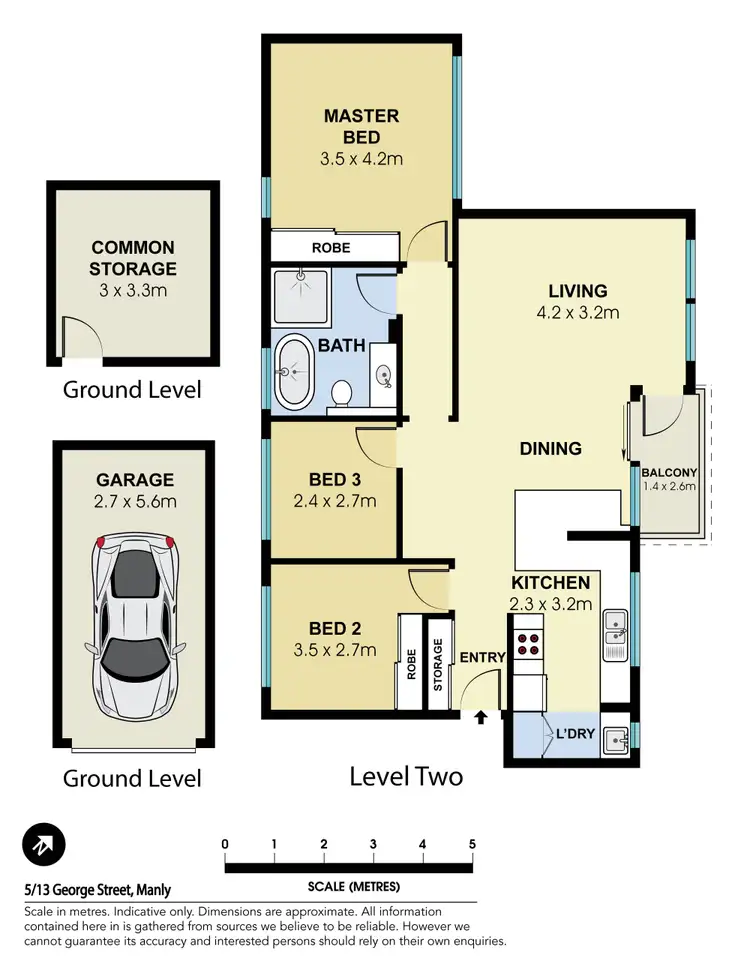 Floorplan of Homely apartment listing, 5/13 George Street, Manly NSW 2095