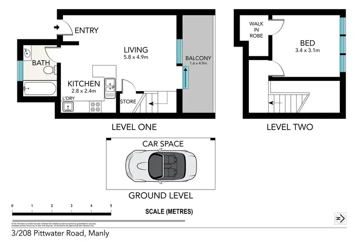 Floorplan of Homely apartment listing, 3/208 Pittwater Road, Manly NSW 2095