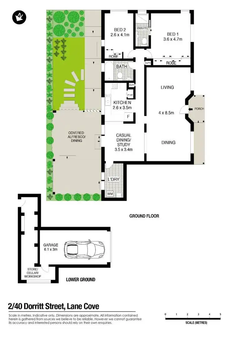 Floorplan of Homely townhouse listing, 2/40 Dorritt Street, Lane Cove NSW 2066