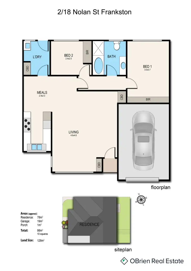Floorplan of Homely unit listing, 2/18 Nolan Street, Frankston VIC 3199