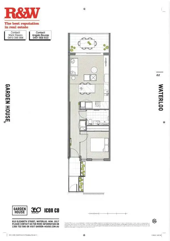 Floorplan of Homely apartment listing, C322/810-822 Elizabeth Street, Waterloo NSW 2017