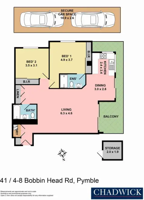 Floorplan of Homely apartment listing, 41/4-8 Bobbin Head Road, Pymble NSW 2073