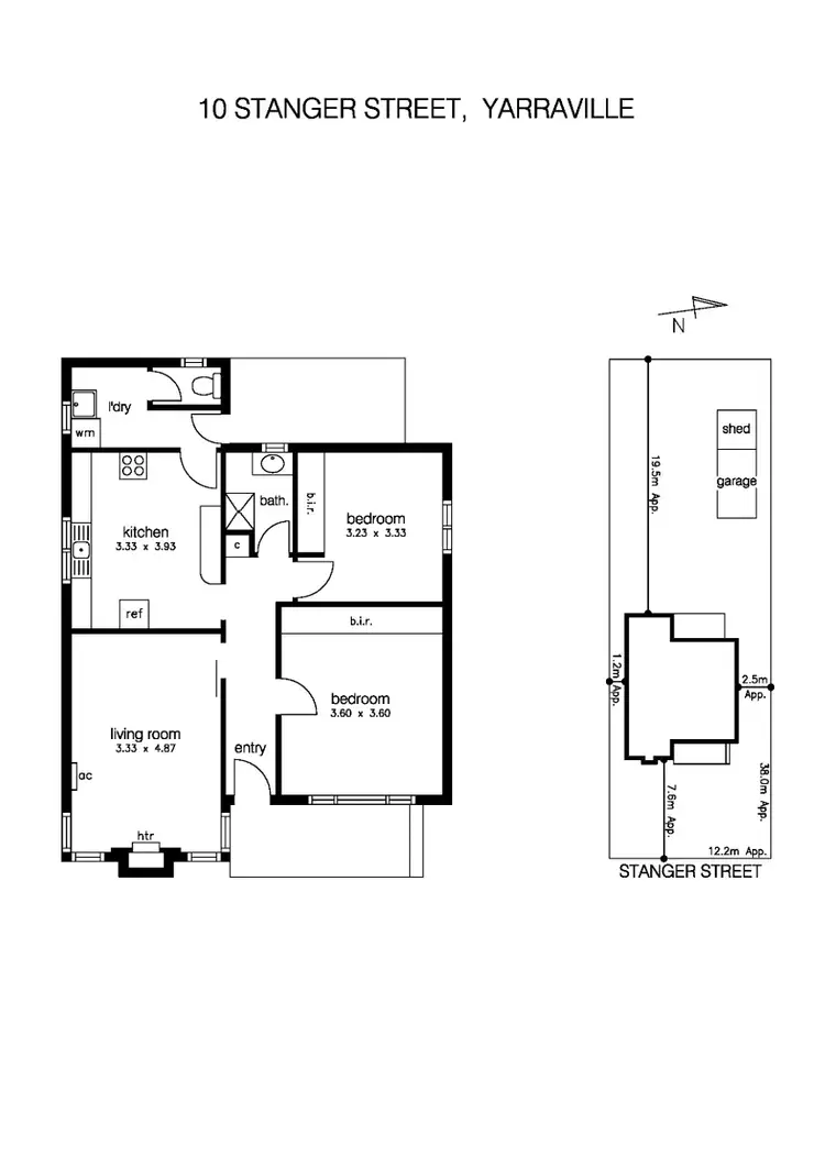 Floorplan of Homely house listing, 10 Stanger Street, Yarraville VIC 3013