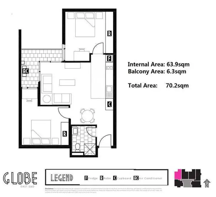 Floorplan of Homely apartment listing, Level 13/1302/15 Synagogue Place, Adelaide SA 5000