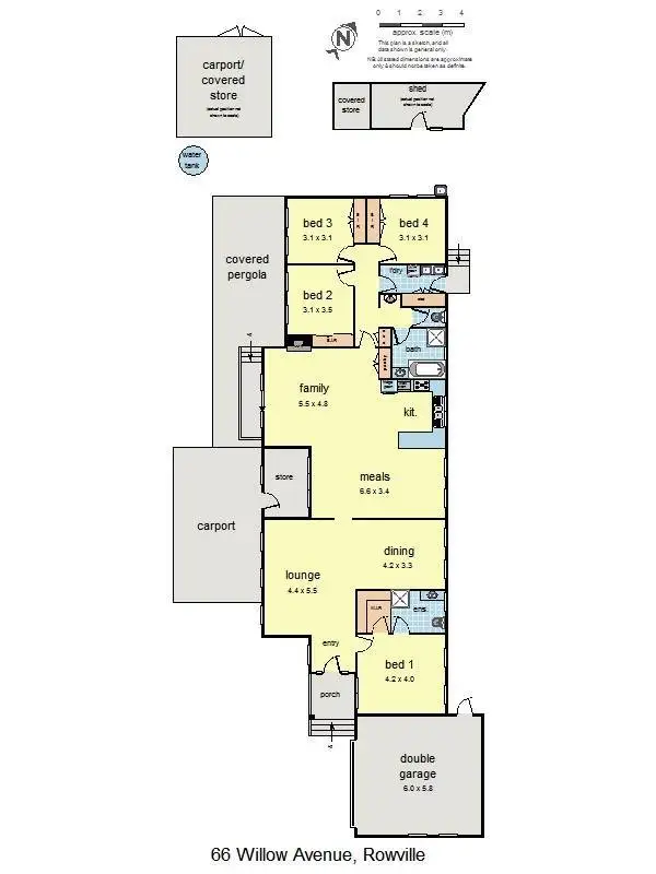 Floorplan of Homely house listing, 66 Willow Avenue, Rowville VIC 3178