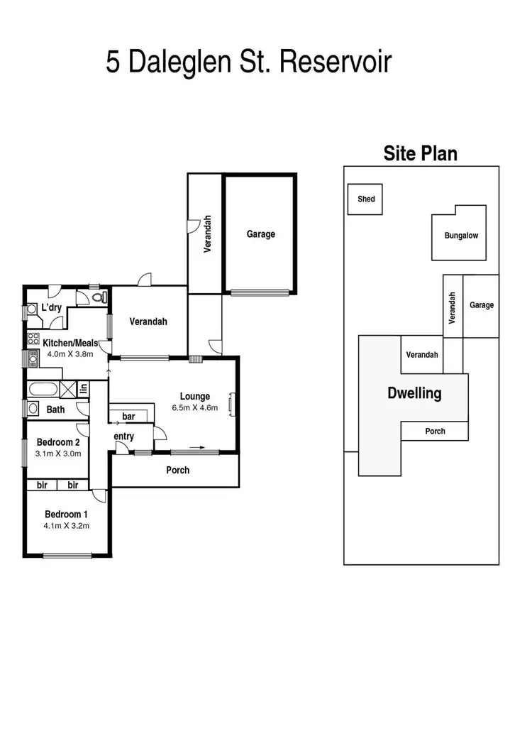 Floorplan of Homely house listing, 5 Daleglen Street, Reservoir VIC 3073