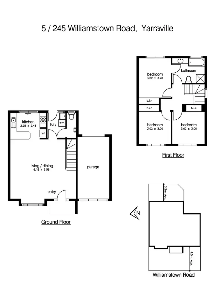 Floorplan of Homely townhouse listing, 5/245 Williamstown Road, Yarraville VIC 3013