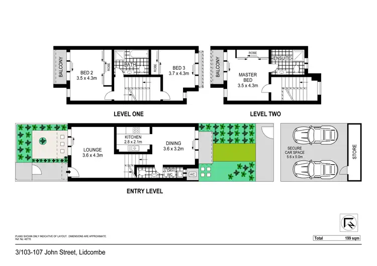 Floorplan of Homely townhouse listing, 3/103-107 John Street, Lidcombe NSW 2141