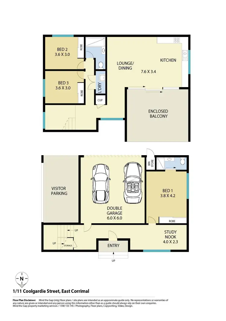 Floorplan of Homely townhouse listing, 1/11 Coolgardie Street, East Corrimal NSW 2518