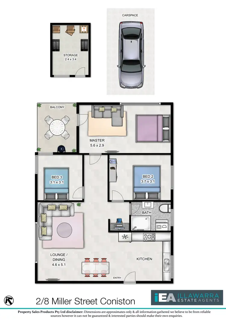 Floorplan of Homely unit listing, 2/8 Miller Street, Coniston NSW 2500