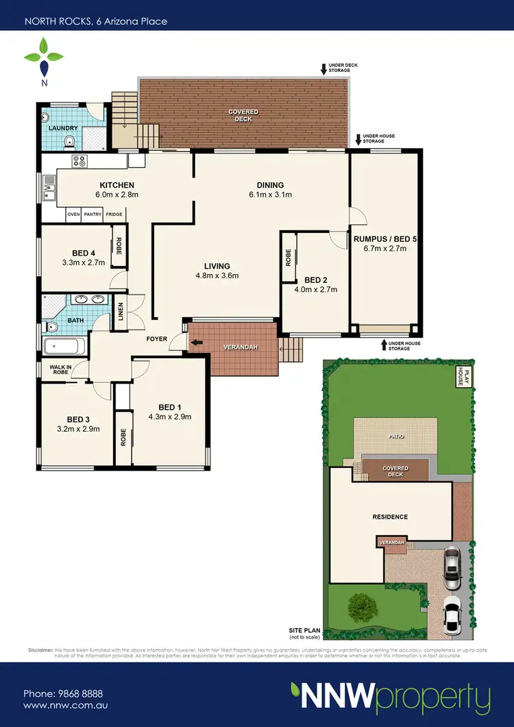 Floorplan of Homely house listing, 6 Arizona Place, North Rocks NSW 2151