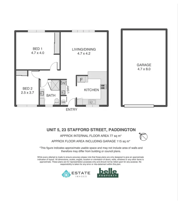 Floorplan of Homely unit listing, 5/23 Stafford Street, Paddington QLD 4064