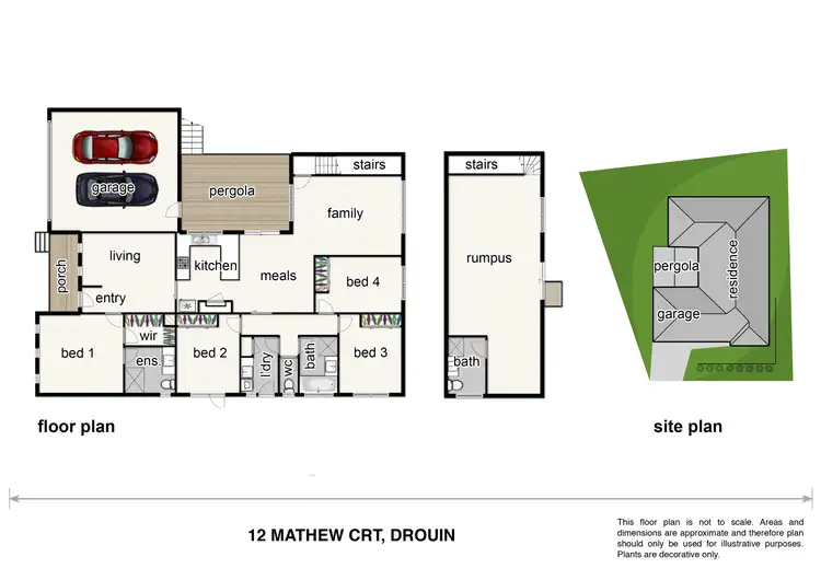 Floorplan of Homely house listing, 12 Mathew Court, Drouin VIC 3818